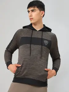 Technosport Striped Hooded Antimicrobial Pullover