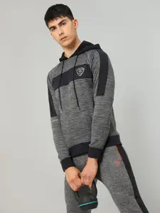 Technosport Striped Hooded Antimicrobial Pullover