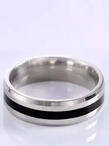 OOMPH Men Stainless Steel Band Finger Ring