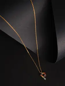 Accessorize Gold-Plated Cubic Zirconia Chain With Pendant