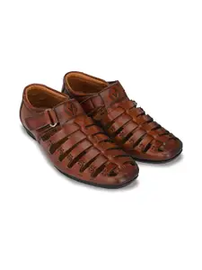 Vellinto Men Tan Comfort Sandals