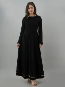 KALINI Gotta Patti Long Sleeves Maxi Fit & Flare Ethnic Dress