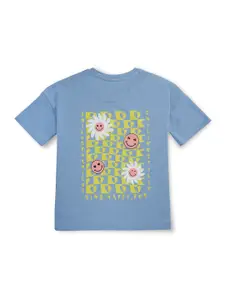 Gini and Jony Girls Floral Printed Cotton T-Shirt