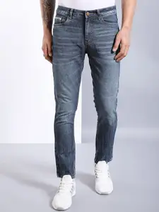 The Indian Garage Co Men Navy Blue Slim Fit Stretchable Jeans