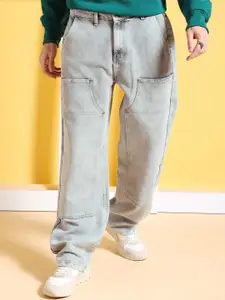 The Indian Garage Co Men Heavy Fade Mid-Rise Relaxed Fit Jeans