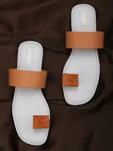 Luxyfeel Embellished One Toe Flats