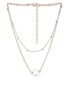 OOMPH Gold-Toned & White Layered Necklace
