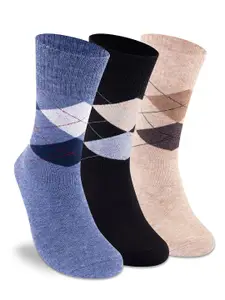 Supersox Men Pack of 5 Patterned Cotton Calf Length Socks