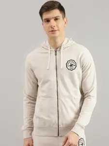 Beverly Hills Polo Club Hooded Cotton Front-Open Sweatshirt