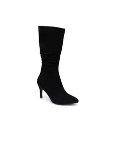Sherrif Shoes Women Casual Stiletto-Heeled Slouchy Boots