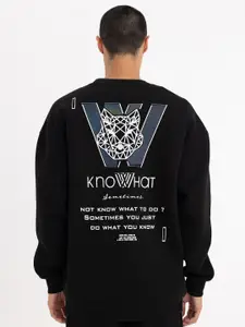 DeFacto Typography Printed Round Neck Pullover Sweatshirt