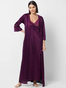 NOIRA Purple Maxi Nightdress