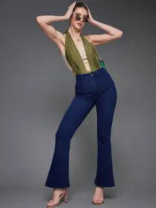 Miss Chase Women Bootcut Shaping High-Rise Stretchable Cotton Jeans