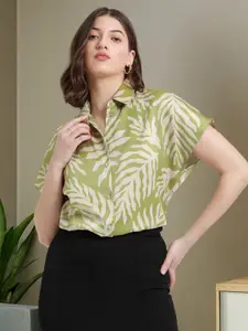 DL Woman Floral Printed Extended Sleeves Relaxed Fit Casual Shirt