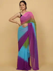 Anuradha Sarees Colourblocked Pure Georgette Saree