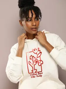 Kook N Keech Women Graphic Printed Hooded Sweatshirt