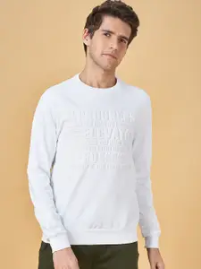 People Typography Printed Fleece Sweatshirt