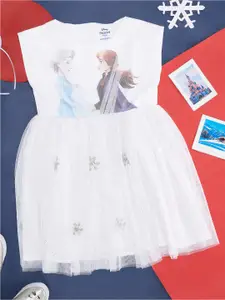 Pantaloons Junior Girls Frozen Printed Fit & Flare Dress