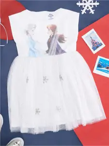 Pantaloons Junior Girls Frozen Printed Fit & Flare Dress