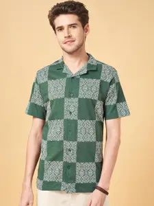 7 Alt by Pantaloons Ethnic Motifs Printed Slim Fit Cotton Casual Shirt
