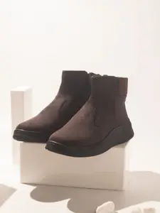 Inc 5 Women Platform Heeled Chelsea Boots