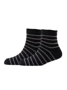 Cotstyle Men Pack Of 2 Striped Cotton Ankle Length Socks