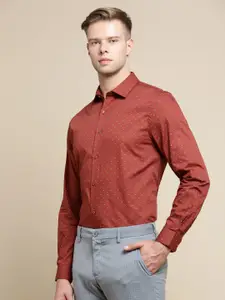 INVICTUS Standard Micro Ditsy Printed Pure Cotton Formal Shirt