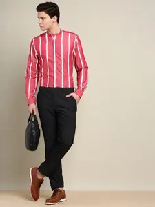 INVICTUS Standard Slim Fit Striped Cotton Formal Shirt