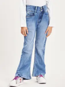 Purple United Kids Girls Bootcut Heavy Fade Cotton Jeans