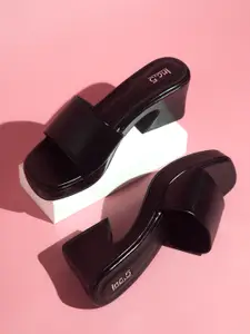 Inc 5 Black Platform Sandals