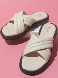 Inc 5 Cross-Strap Open Toe Flats