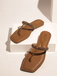 Inc 5 Embellished T-Strap Flats