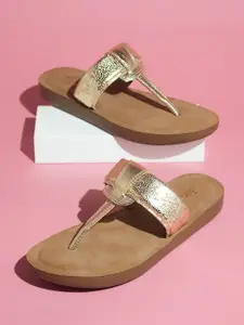 Inc 5 Textured T-Strap Flats