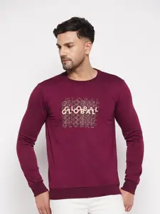 STROP Typography Printed Cotton Pullover Sweatshirt