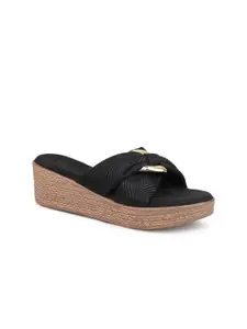 Inc 5 Textured Cross-Strap Wedge Heels