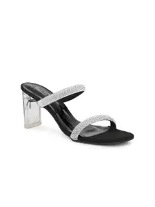 Inc 5 Embellished Open Toe Block Heels