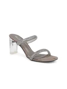 Inc 5 Embellished Open Toe Block Heels