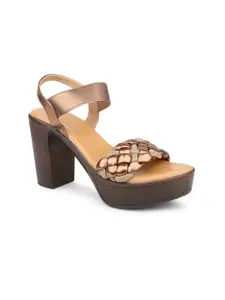 Inc 5 Gold-Toned Embellished Party Platform Sandals