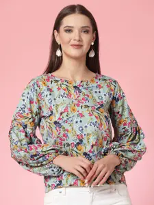 Oomph! Floral Printed Round Neck Top