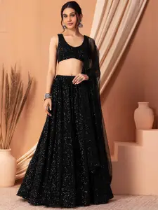 Indya Luxe Embellished Ready to Wear Lehenga & Blouse With Dupatta
