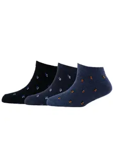 Cotstyle Men Pack Of 3 Patterned Cotton Ankle Length Socks