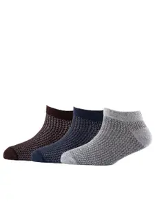 Cotstyle Men Pack Of 3 Patterned Ankle Length Socks