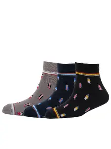 Cotstyle Men Pack Of 3 Patterned Ankle Length Socks