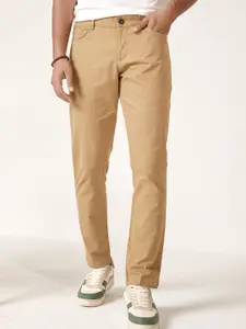 Andamen Men Ultra Regular Fit Mid-Rise Plain Cotton Chinos
