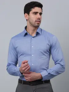 Cantabil Comfort Self Designed Cotton Formal Shirt