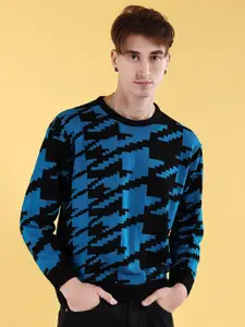 The Indian Garage Co Geometric Self Designed Acrylic Pullover