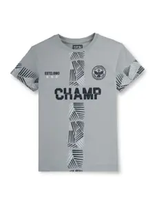 Gini and Jony Infant Boys Printed Cotton Round Neck T-Shirt