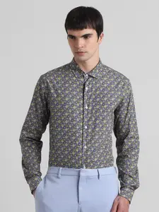 Jack & Jones Slim Fit Ethnic Motifs Printed Pure Cotton Casual Shirt