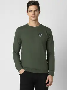 PETER ENGLAND UNIVERSITY Crew Neck Long Sleeve Pullover Sweatshirt