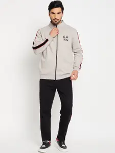 EDRIO Men Embossed Tracksuits with Velvet Accents